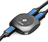 [Construcción de alta calidad]: el conmutador HDMI se fabrica según los últimos estándares técnicos. Conectores dorados para una transferencia de imagen superior. Sin retraso ni pérdida de señal de calidad de imagen y vídeo. Carcasa ABS de alta calidad con alta resistencia a altas temperaturas, Biult-In con chip inteligente para un mejor rendimiento.