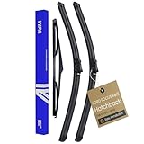Vipa Car Parts Premium Wiper Blade Set | fits: FORD FOCUS MK3 Hatchback (Feb 2011 to Dec 2018) | All-Weather Performance | Durable, Streak-Free Windshield Wipers | Easy Installation