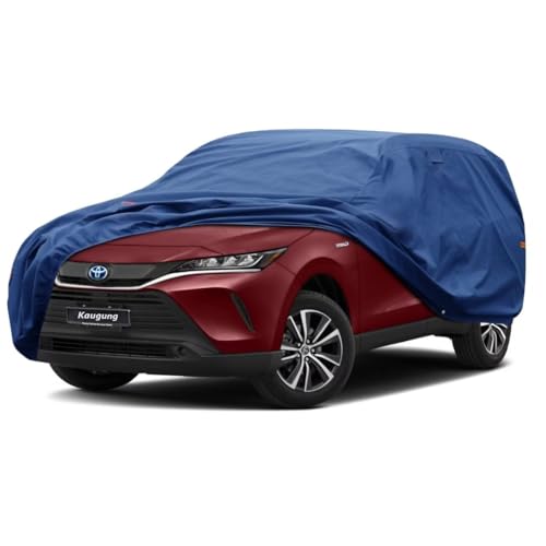 Image of Kaugung Heavy Duty SUV Cover Custom Fit for Toyota Venza (2008-2025),SUV Car Cover Waterproof All Weather with Anti-Theft Lock,Sun, Rain, Dust & Snow Protection.(USA Warehouse,Within 3-7 Days)
