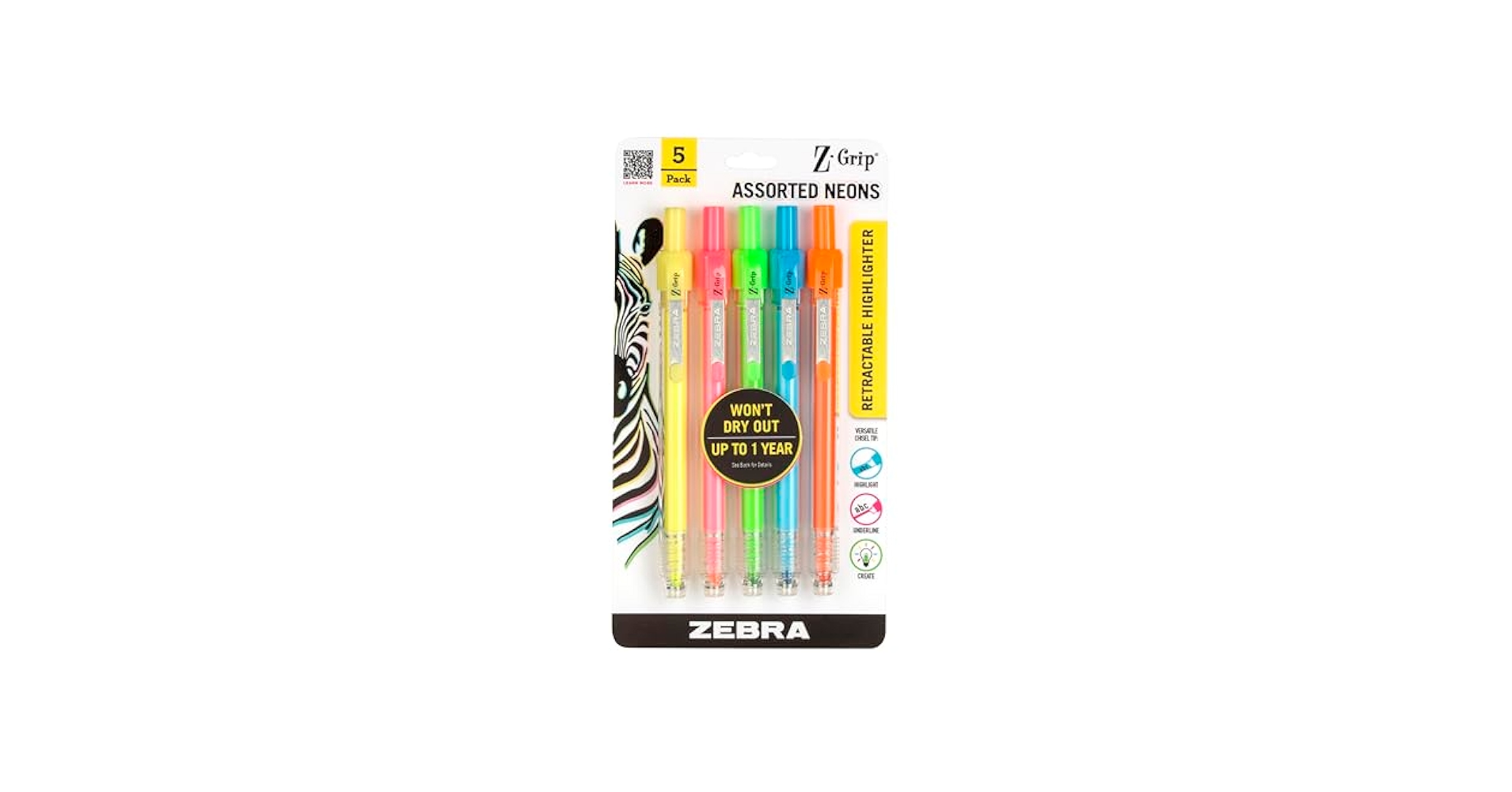 Amazon.com : Zebra Pen Z-Grip Retractable Highlighter Marker