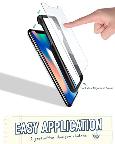 Image of Smartish iPhone 11 Pro Max & XS Max Screen Protector - 2-Pack Tempered Glass Screen Protectors - Tuff Sheet - 9H Easy Install Frame [Scratch Resistant] for Apple iPhone 11 Pro Max & XS Max