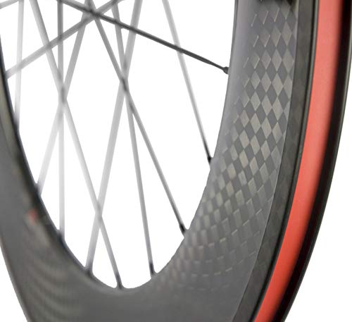 Hulkwheels Carbon Fixed Gear Wheelset 700C Single Speed Bike/Fixie Bicycle Front & Rear Wheel Set Clincher Type 88Mm Depth 23Mm Width Rim Track Bike Wheelset 12K Glossy (1 Pair Wheelset) #TOP4