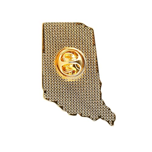 Image of State Shaped Map Lapel Metal Pin Enamel Brooch Keepsake Beautifully Designed for Backpack Hat
