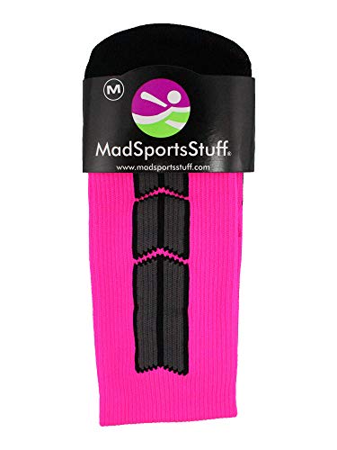 Madsportsstuff Neon Pink/Black Player Id Over The Calf Number Socks (#12, Medium) #TOP2