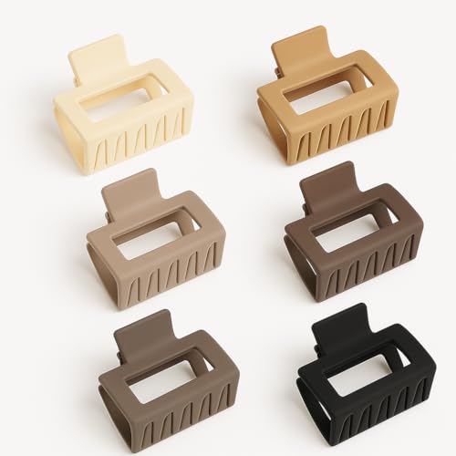 Madhuma Colorful 6 Pcs Flower Hair Claw Clips for Women & Girls, Gradient Lily Design, Strong Hold, Lightweight, Cute & Stylish Hair Accessories for Daily Use, Travel, Gifting, Multicolor (K9)