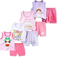XM-Amigo 8 Paquetes Chalecos sin Mangas para Niñas Camisetas y