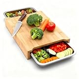 Préparation efficace des aliments : cette planche à découper dispose de deux bols en dessous qui récupèrent facilement les légumes et les fruits hachés, rendant la préparation des aliments facile et efficace