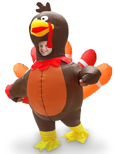Disfraz inflable de pavo para niños Camlinbo miniatura 7