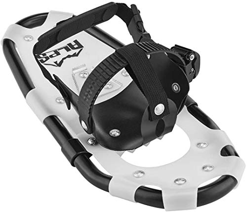 ALPS 17 Inch Snow White Shoes for Boys Women Men with Pair Antishock Snowshoes Poles, Free Carrying Tote Bag