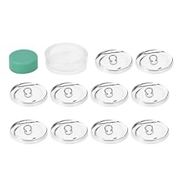 Ejoyous 30MM Cover Button Kit Round Fabric Covered Button with Flat Back