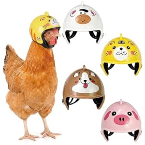 NiceNaiils 4 Stück Hühnerhelm Kopfbedeckung, Hühner Kostüm, für Huhn Haustierschutzhelm Entzückender Helm Für Huhn Ente Vogel