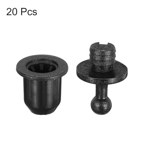 QUARKZMAN Guías De Rejilla De Altavoz Plástico Negro Tipo Enchufe De Bola Marco Caja Cuerpo Fijación Broche De Presión Hebilla 6.5mm X 10mm Para Accesorios De Partes De Altavoz 20 Pares - imagen 3