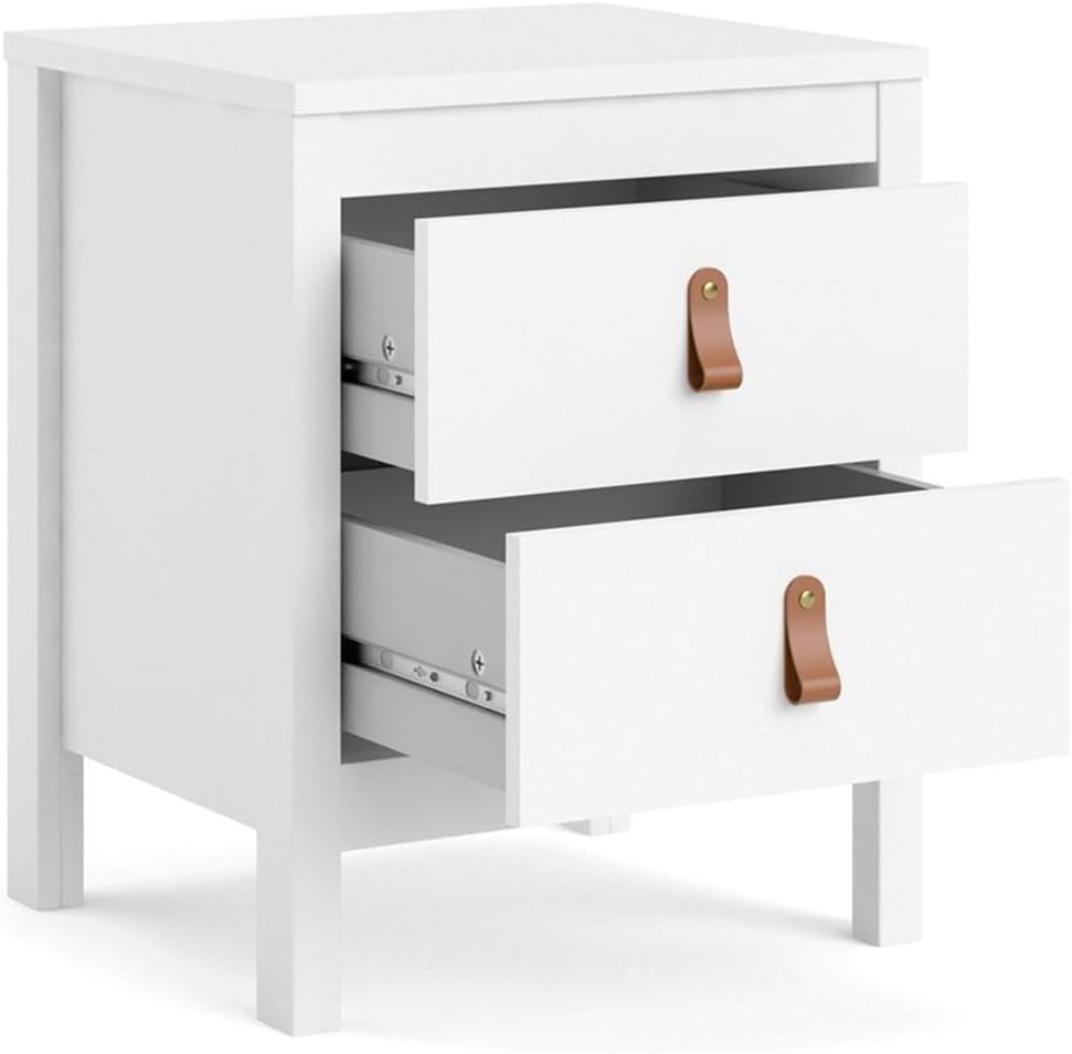 Tvilum Madrid 2 Drawer Nightstand, White