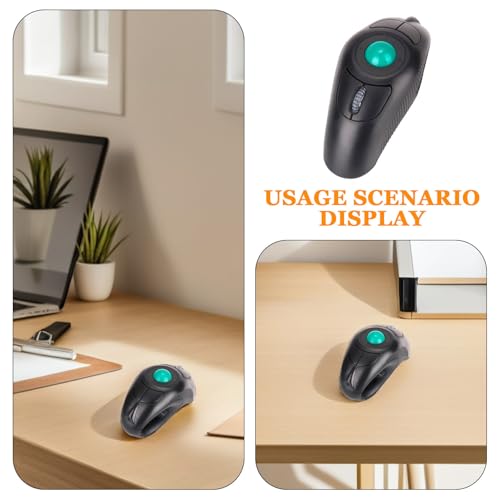 Ratón inalámbrico trackball ergonómico de 2.4 GHz con 5 teclas programables y USB para portátil 3