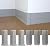 COUKIU Self Adhesive Baseboard Corner Blocks, 4inch(Width)3 Inner + 3 Outer Corners-Connector Between The Wall Base Cove Base Rubber Moulding Trim, Perfect Match for Our S100 Baseboard(Gray)