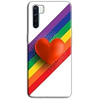 Mixroom Cover OPPO A91: Custodia Morbida In TPU Con Fantasia Cuore Neon U903. Protezione Stilosa E Antigraffio - 3