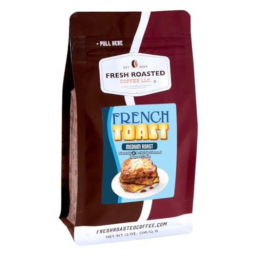 Image of Fresh Roasted Coffee, French Toast Flavored Drip Ground Coffee, Medium Roast, Kosher, 12 oz