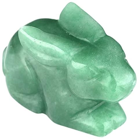 KYEYGWO Green Aventurine Rabbit Sculpture Cover