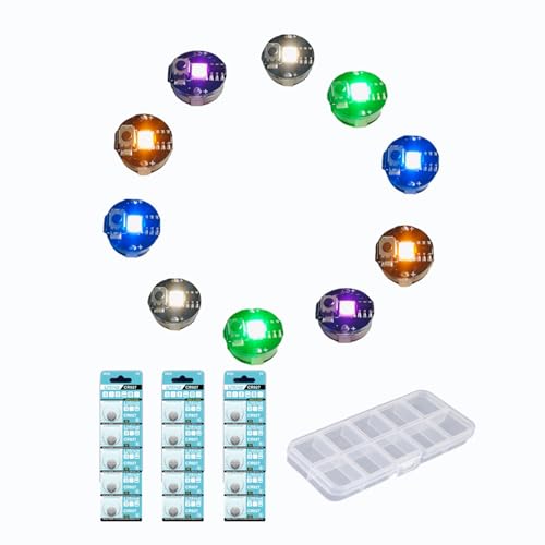 BTBEMO 10PCS Colorful High Brightness Mini LED Lihgts for Model Display