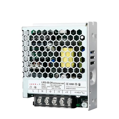 Alimentation 24V CC 50W pour ruban LED LRS-50-24 stable et sécurisée