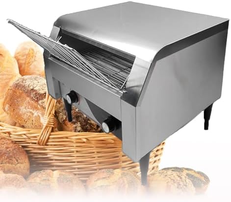 Commercial Stainless Steel Conveyor Toaster - High-Efficiency 7-Gear Temperature Control Flat Toaster Oven for Restaurants, Food Trucks, Catering, and Quick Service -150