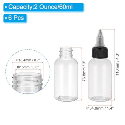 Botellas de plástico de 60 ml portátiles para evitar derrames de aceites y líquidos 3