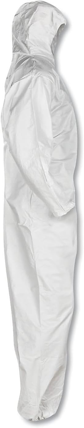 KLEENGUARD A45 Prep and Paint Coveralls, Large, White, 25/Carton (41505)