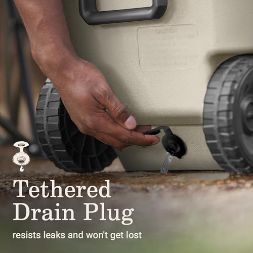 Image of Coleman Classic Series Insulated Portable Cooler, Leak-Resistant Outdoor Hard Cooler Keeps Ice up to 5 Days, 62 Quart, Desert Sand