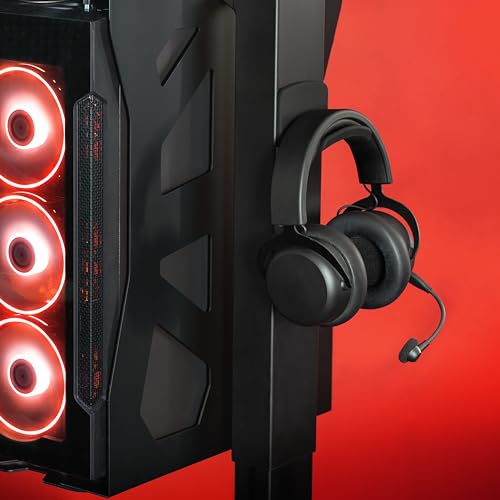 Dynavox Kopfhörerhalter KH-300, Wandhalterung für Headsets, Klebemontage, schonende Silikon-Auflagefläche, schwarz