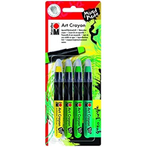 Marabu Green Jungle Mixed Media Art Crayon Set