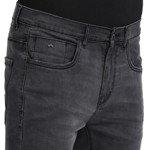 Jean stretch coton ajusté gris foncé Turtle à élasticité maximale