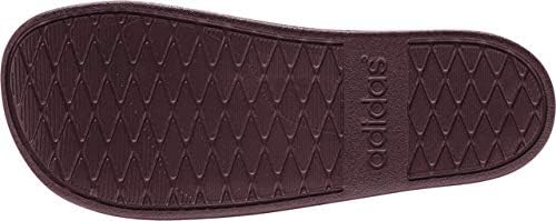 adidas Women's Adilette Comfort Slides Sandal, Maroon/Maroon/Maroon, 7