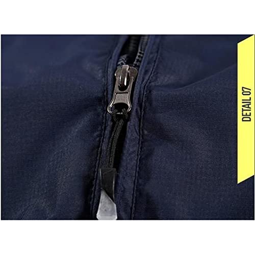 KinAndKen Jaqueta impermeável unissex à prova de vento para montanhismo, esqui, jaqueta corta-vento