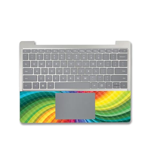 Image of MightySkins Carbon Fiber Skin Compatible with Microsoft Surface Laptop Go 3 (2023) Full Wrap Kit - Color Swirl | Protective, Durable Textured Carbon Fiber Finish | Made in The USA