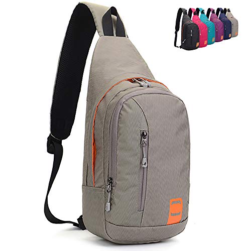 Peicees Small Sling Backpack Waterproof Unisex Shoulder Bag Chest Crossbody Daypack