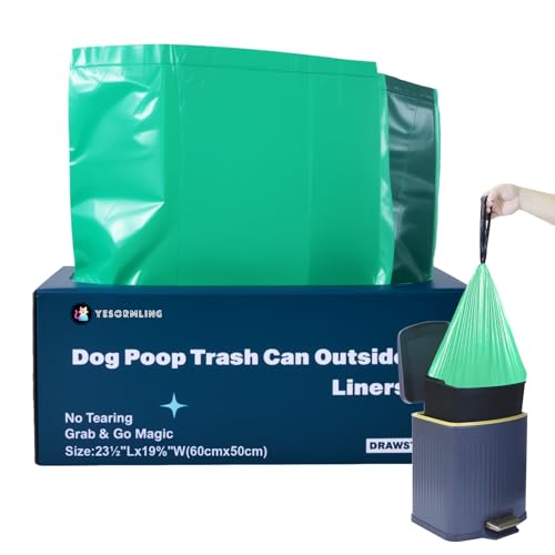 Image of Dog Waste Bags, 23.5'' x 19.5'' Thickened Design Drawstring Dog Poop Bags, Tear Resistant & Leak Proof, Unscented Poop Bags (20 Count)