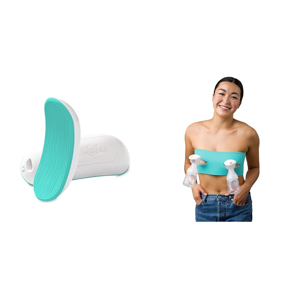 LaVieExpert Recommended Lactation Massager with Breat Pump Strap, Warming, Breastfeeding Support for Clogged Ducts, Mastitis, Improve Milk Flow, Engorgement, Medical Grade (Patented Tech)
