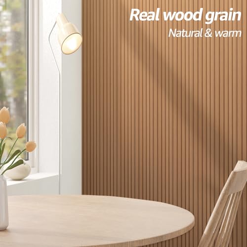 Image of Art3d 48 x 6 Inch WPC Slat Wall Panels, 3D Wall Accents, 16-Pack, Boxwood