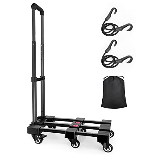 Carretilla plegable resistente 500 lbs con seis ruedas giratorias miniatura 1