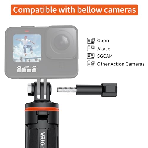 Trípode de vlog VRig TP-08 extensible para grabar trayectos estables con GoPro y Akaso 3