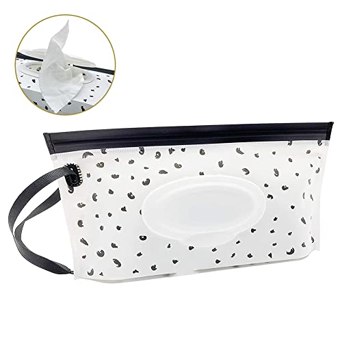 Bolsa para Toallitas, Bolsa para Toallitas Bebe, Funda Toallitas Bebe, Dispensador de Toallitas Húmedas, Bolsa Toallitas Bebe Portátil, Reutilizable, para Bolso de Viaje Bebé,1 Pieza