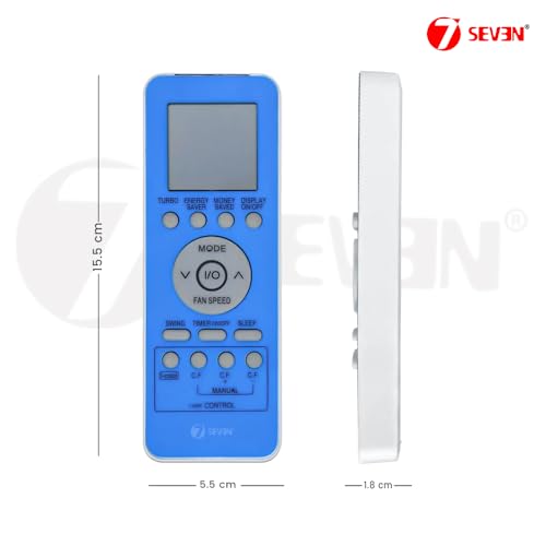 Image of 7SEVEN Compatible Onida AC Remote GZ09-BE00-006 Model 111 1 1.5 2 Ton Split and Window Air Conditioner - Match Exactly with Existing Onida ac Remote Control