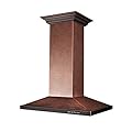 ZLINE 36 in. Designer Series Hand Hammered Copper Island Mount Range Hood (8GL2Hi-36)