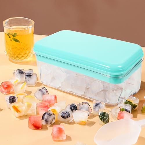 Molde para cubitos de hielo de silicona azul cielo 32 cavidades miniatura 6