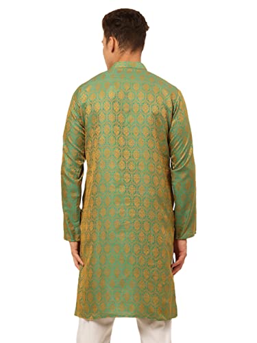 Image of Jompers Silk Blend Men's Woven Design Kurtas.