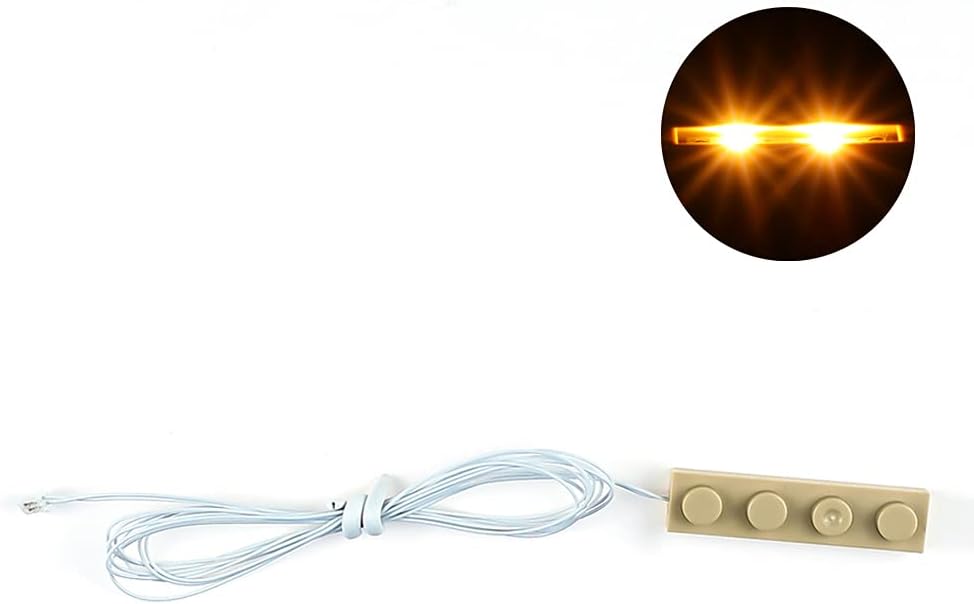 Kyglaring 2Pcs 50cm Led Light Brick for Lego - LED Down Light Compatible with Lego Bricks - Warm White