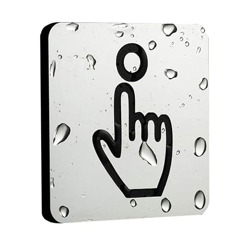 Lista de timbre de timbre auto adhesivo Señal de puerta acrílico casa Jardín de la pared de la placa de la pared Aviso con señales de icono