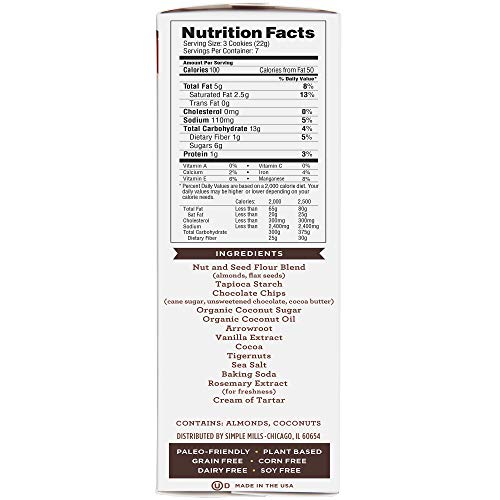 image for Simple Mills Almond Flour Crunchy Cookies Variety Pack (Chocolate Chip