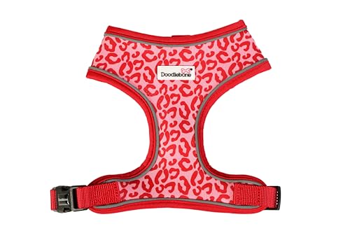 Harnais Airmesh Doodlebone léopard rubis léger et respirant pour chien