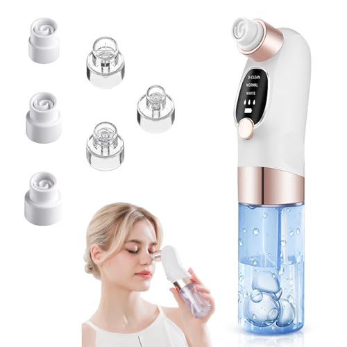Succionador de Puntos Negros, Limpiador de Poros Facial Eléctrico Con 6 Cabezales 3 Modos, Extractor de Puntos Negros Facial para Eliminars Puntos Negro, Comedones y El Acné Graso